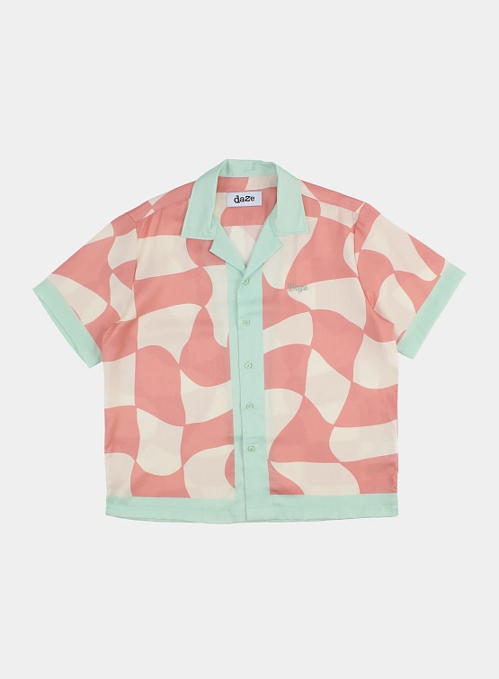 Рубашка Daze Logo Сheckered Pink/Green