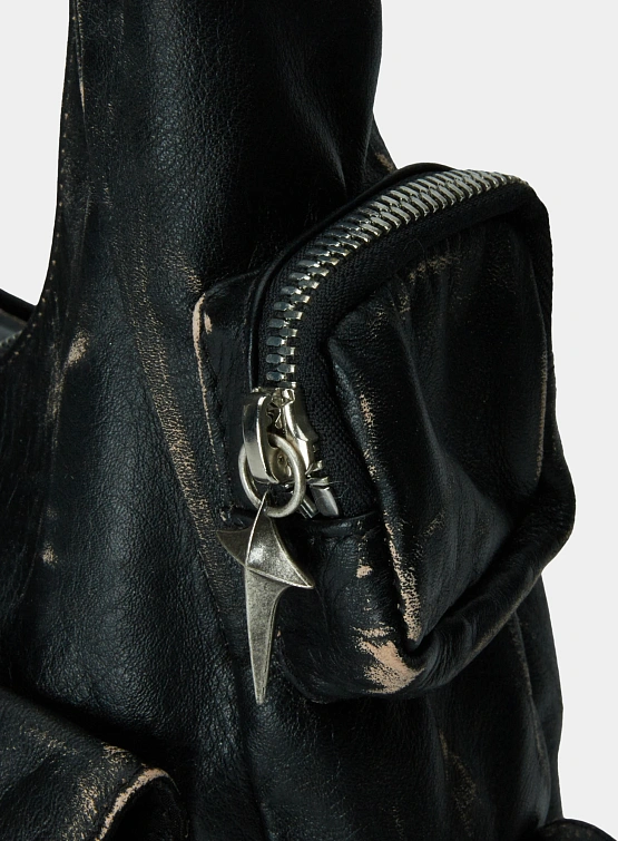 Сумка Thug Club Washed Leather Multi Pocket Black