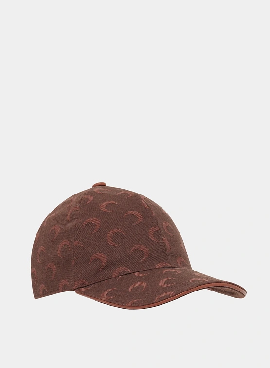 Кепка Marine Serre Moon Jacquard Twill Baseball Cap Deep Brown