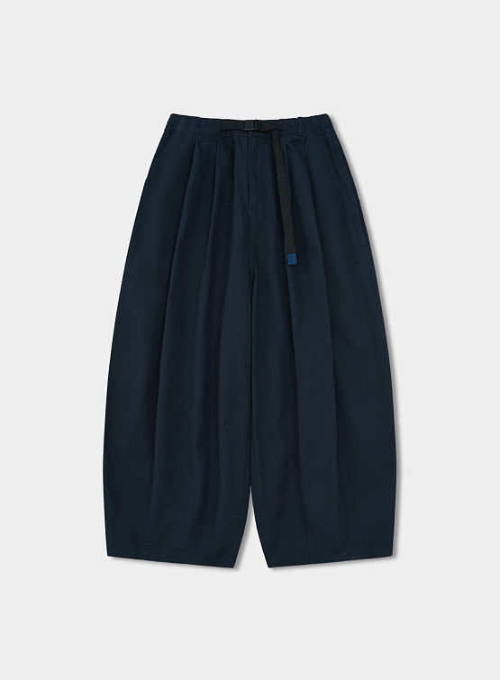 Брюки ANGLAN Twill Tuck Belt Balloon Pants Navy