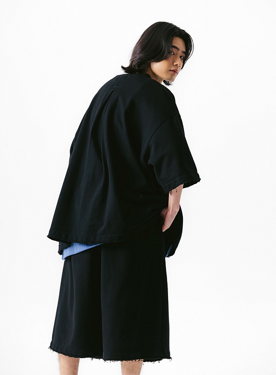 Футболка ANGLAN Valley Tuck Sweat Half Tee Black