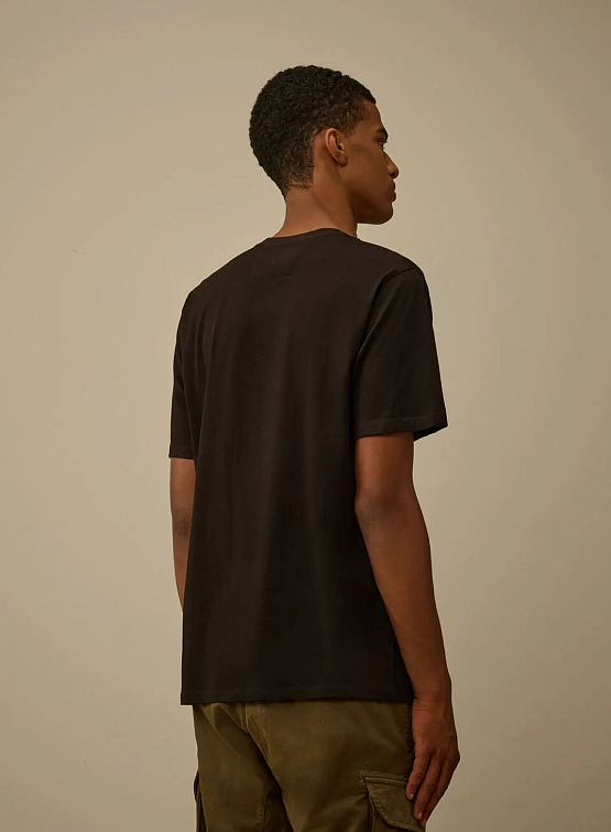 Футболка C.P. Company 30/1 Jersey Logo Patch Black