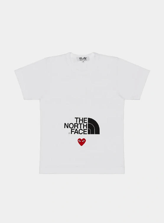 Футболка Comme des Garçons PLAY x THE NORTH FACE White