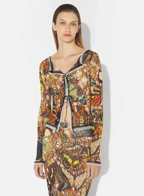 Женский топ Jean Paul Gaultier Re-Edition: "Papillon" Yellow/Multi