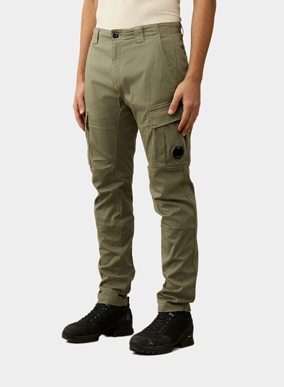 Брюки C.P. Company Stretch Sateen Lens Cargo Agave Green