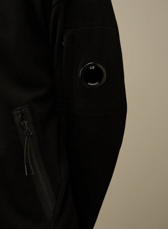 Зип-худи C.P. Company Diagonal Raised Fleece Black
