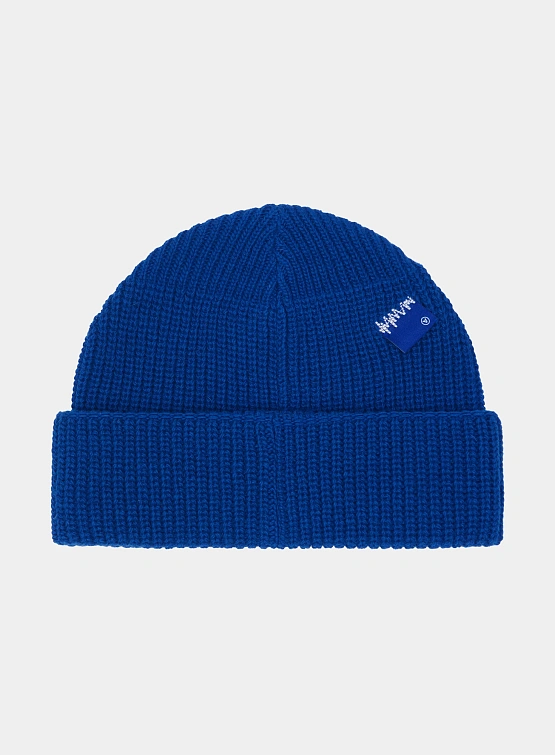 Шапка ADERERROR Sig BL Tag Beanie 01 Blue