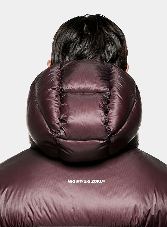 Пуховик MKI MIYUKI ZOKU Translucent Hooded Bubble Raisin
