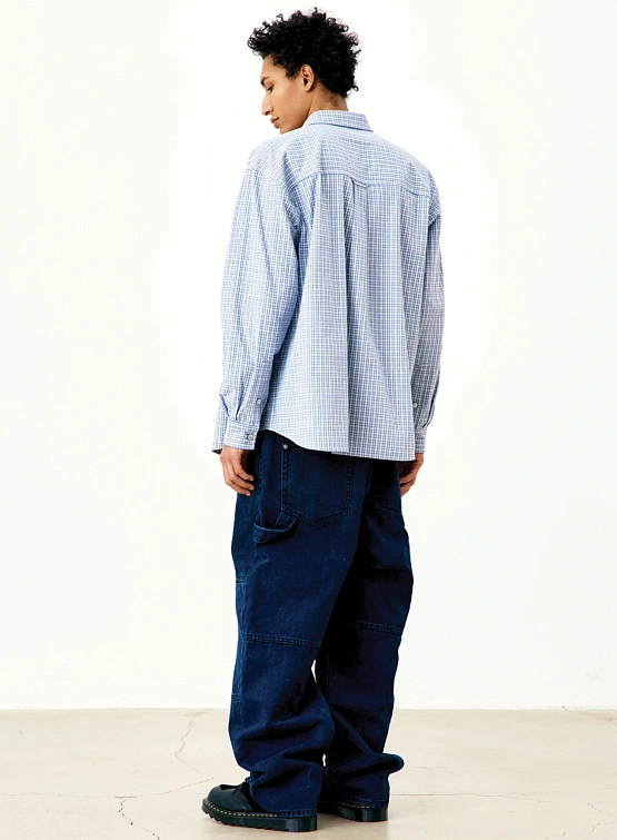 Рубашка COOR Block Checkered One Pocket Blue Check