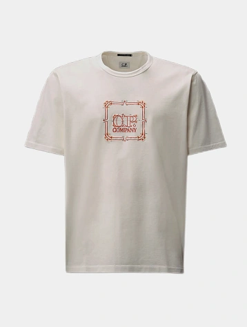 Футболка C.P. Company Metropolis Series EMB Gauze White