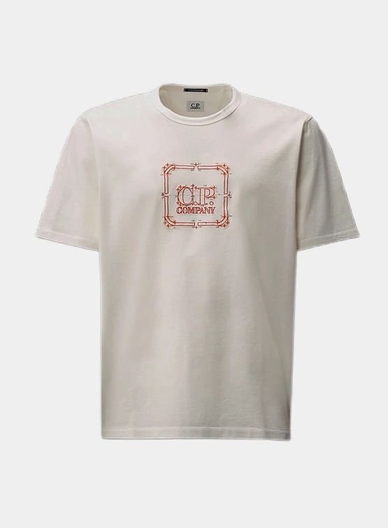 Футболка C.P. Company Metropolis Series EMB Gauze White