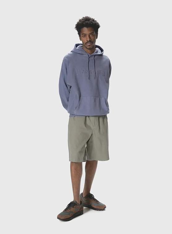 Худи thisisneverthat Overdyed Embroidery Purple Grey
