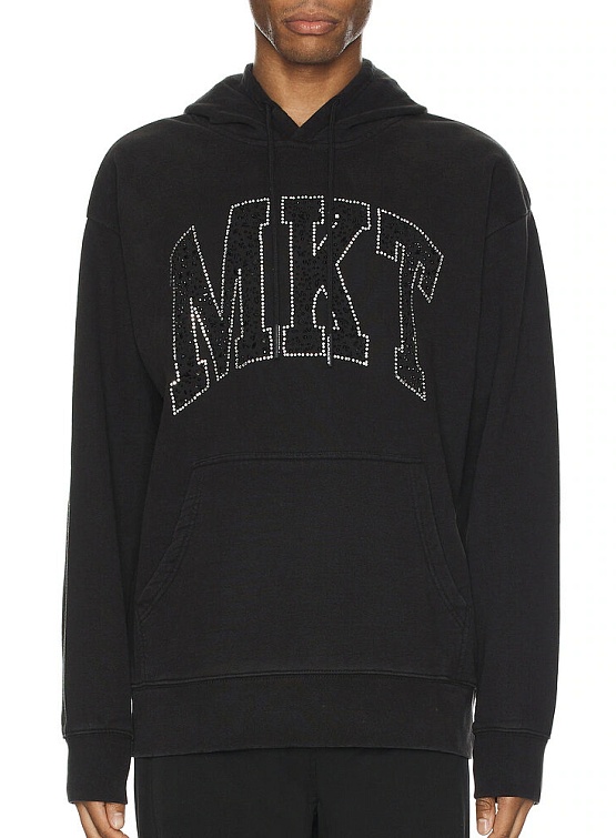 Худи MARKET MKT Rhinestone Arc Washed Black