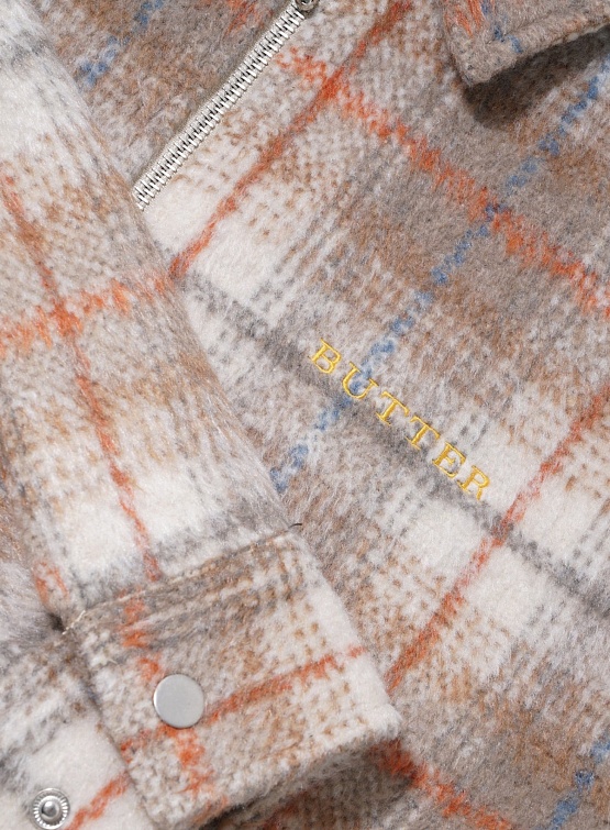Овершот Butter Goods Plaid Flannel Zip Bark/Stone