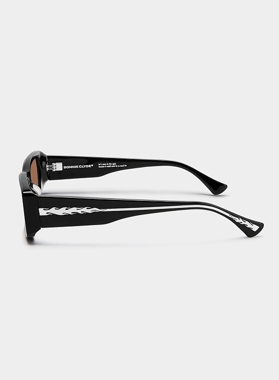 Очки Bonnie Clyde Double Slap Black & Brown Lens