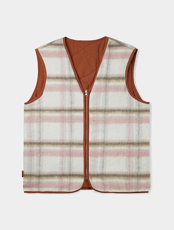Жилет Butter Goods Reversible Hairy Plaid Vest Brown/Pink