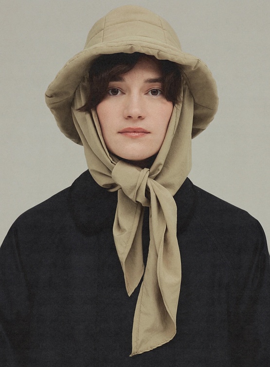 Панама XENIA TELUNTS Snug-Scarf Bucket Hat Beige