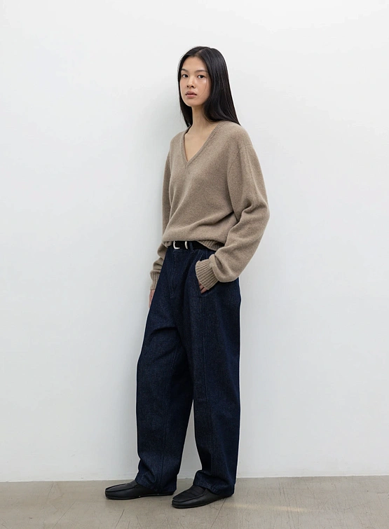 Женский пуловер LE17SEPTEMBRE Alpaca Wholegarment Beige