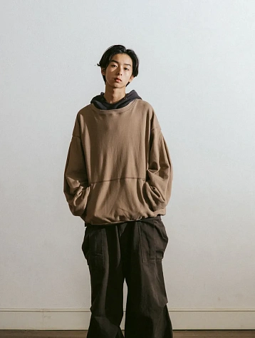 Худи ANGLAN Valley Layered Hoodie Beige