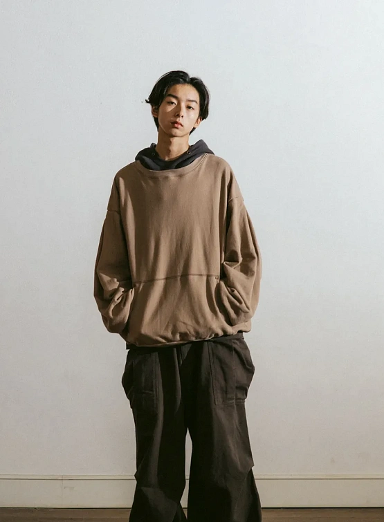 Худи ANGLAN Valley Layered Hoodie Beige