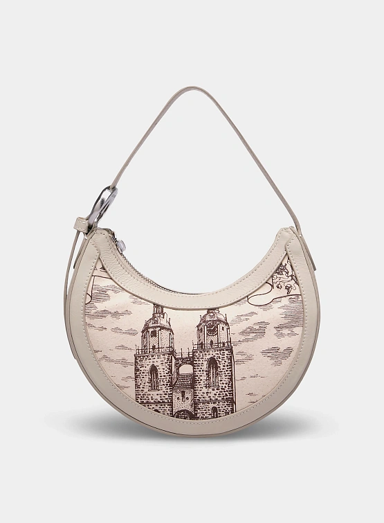 Сумка Marine Serre Regenerated Tote Bags Eclips Mini Ecru