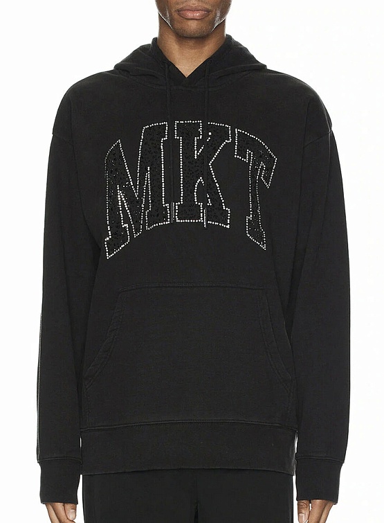 Худи MARKET MKT Rhinestone Arc Washed Black