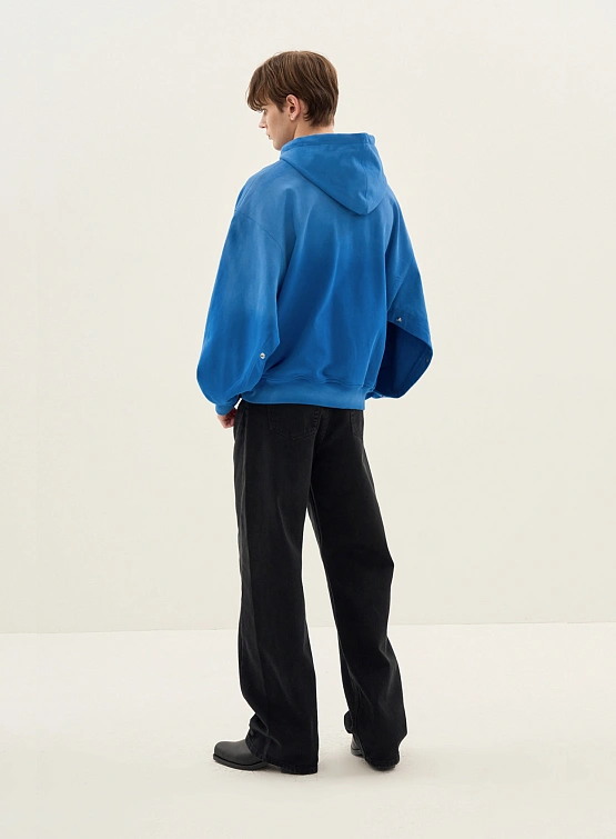 Худи System Studios Oversize Drawstring Hood Blue