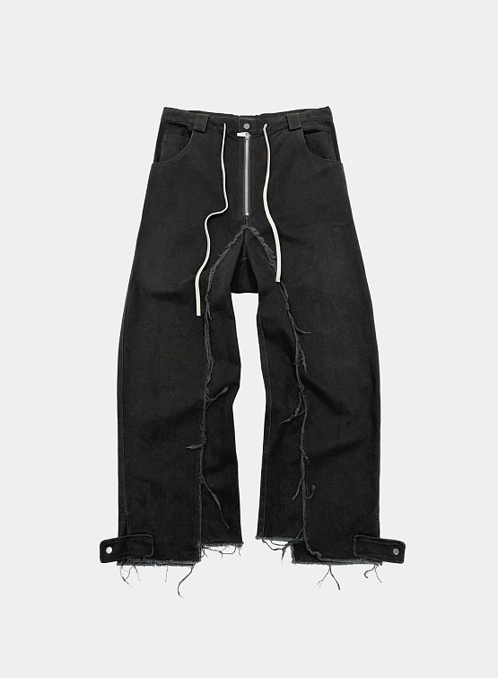 Джинсы ARNODEFRANCE Raw Edge Baggy Washed Black