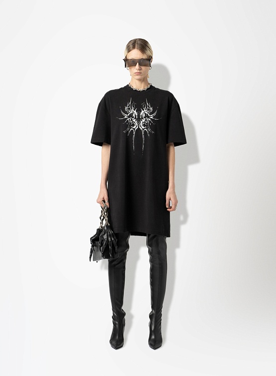 Женское платье Han Kjøbenhavn Butterfly Tribal Distressed Tee Dress Black