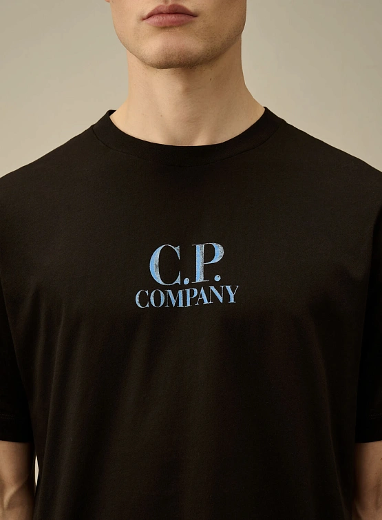 Футболка C.P. Company 30/1 Jersey Logo Black