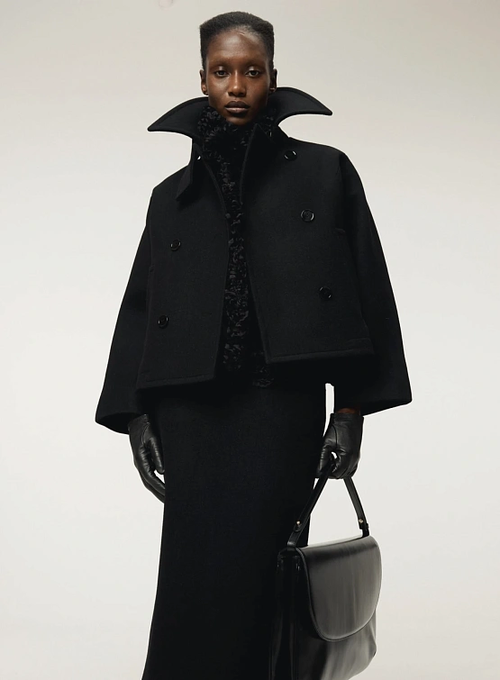 Женское полупальто Recto Primary Wool Short Pea Black