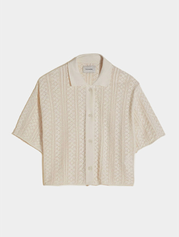 Женская рубашка HOLZWEILER Loch Crochet Knit Shirt White