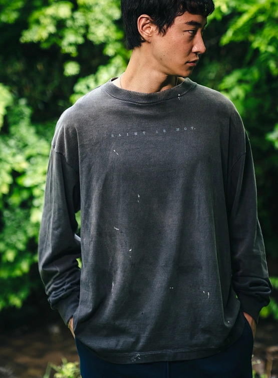 Лонгслив SAINT MXXXXXX X Tee Black