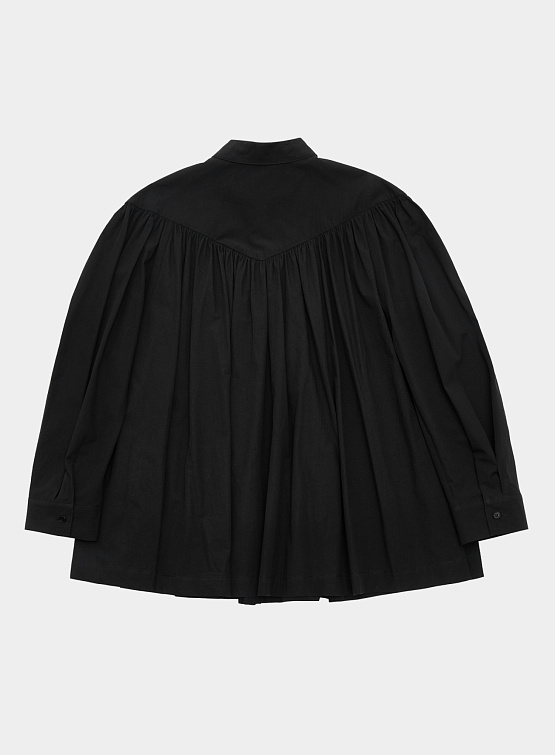 Женская рубашка AMOMENTO Yoke Shirring Black