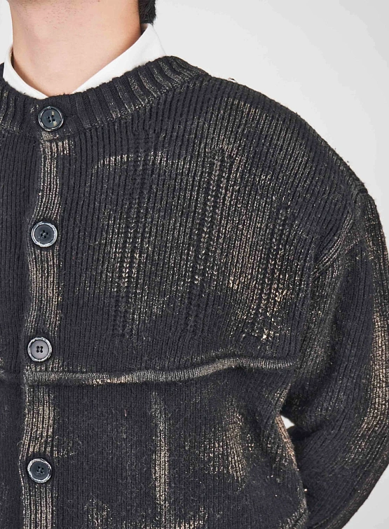 Кардиган JUNTAE KIM Painted Corset Knit Black