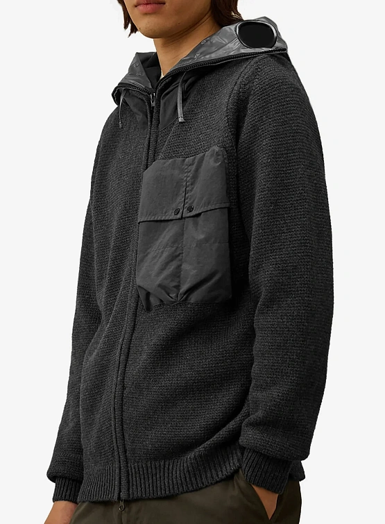 Кардиган C.P. Company Lambswool Mixed Explorer Dark Shadow
