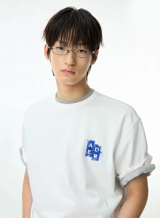 Футболка ADERERROR Sig; BL Tag T-Shirt 06 Off White