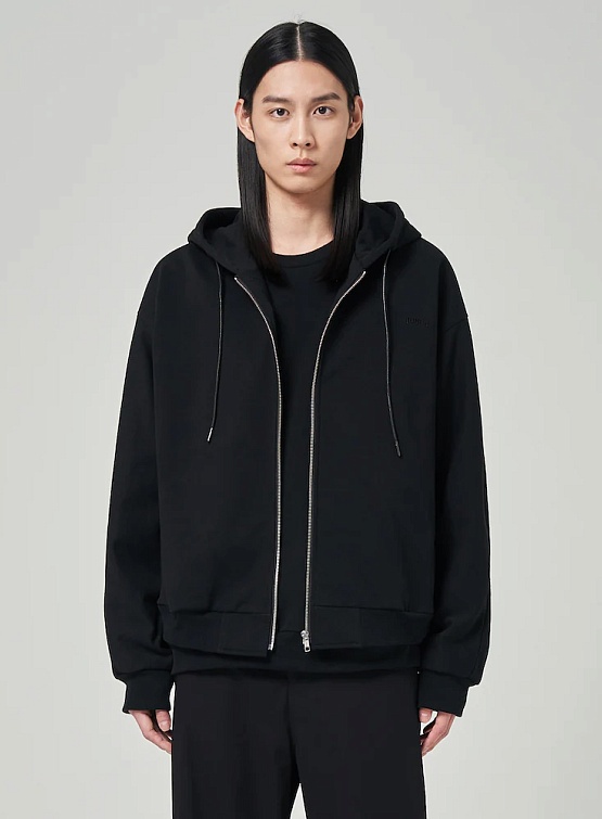 Зип худи JUUN.J Cotton Essential Hood Collection Black