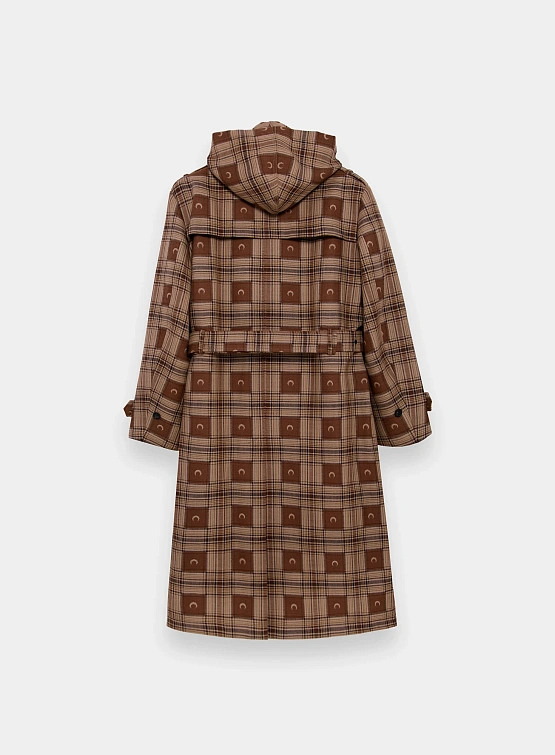 Тренч Marine Serre Moon Checks Jacquard Light Brown