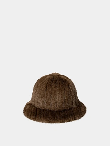 Панама Kangol Faux Fur Casual Brown Debossed Stripe