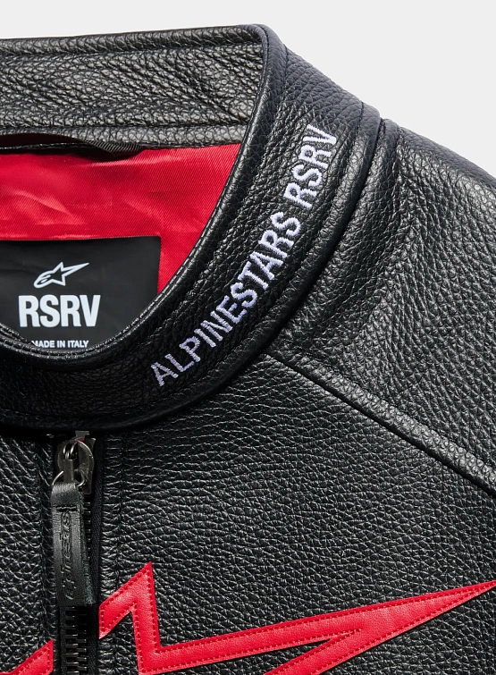 Кожаная куртка ALPINESTARS RSRV The Chief Bomber Blk/Wh/Red