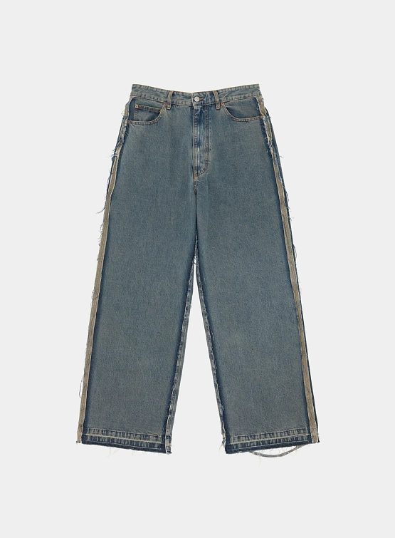 Джинсы MM6 Maison Margiela Frayed Denim Grey