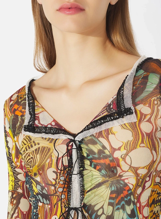 Женский топ Jean Paul Gaultier Re-Edition: "Papillon" Yellow/Multi