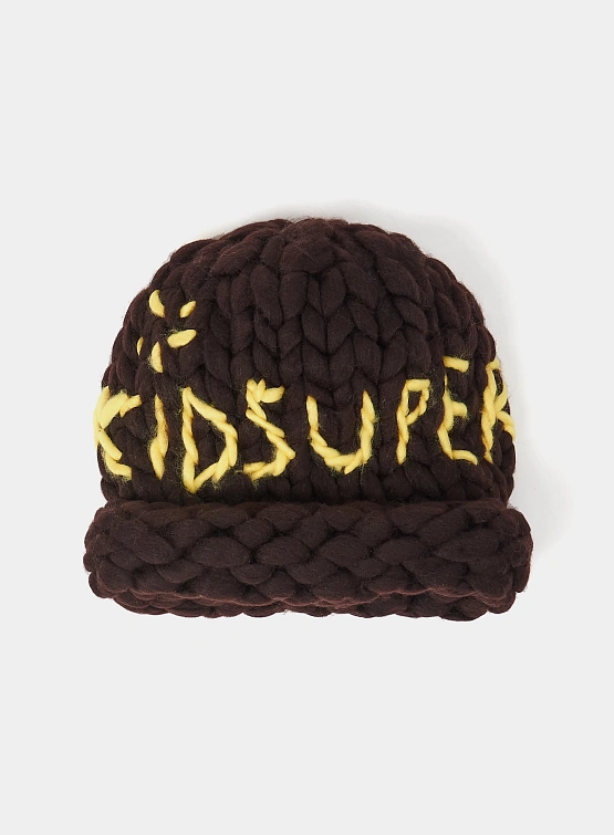 Шапка KidSuper Hand Knit Chunky Brown