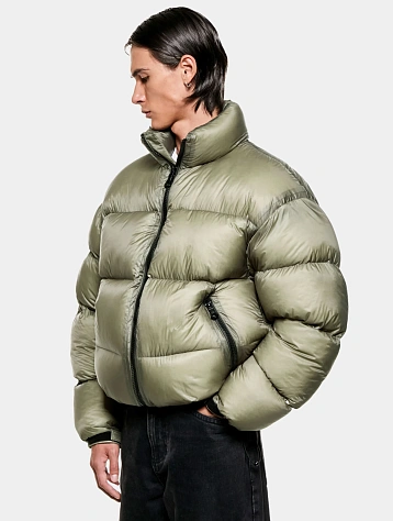 Пуховик MKI MIYUKI ZOKU Translucent Funnel Neck Bubble Sage