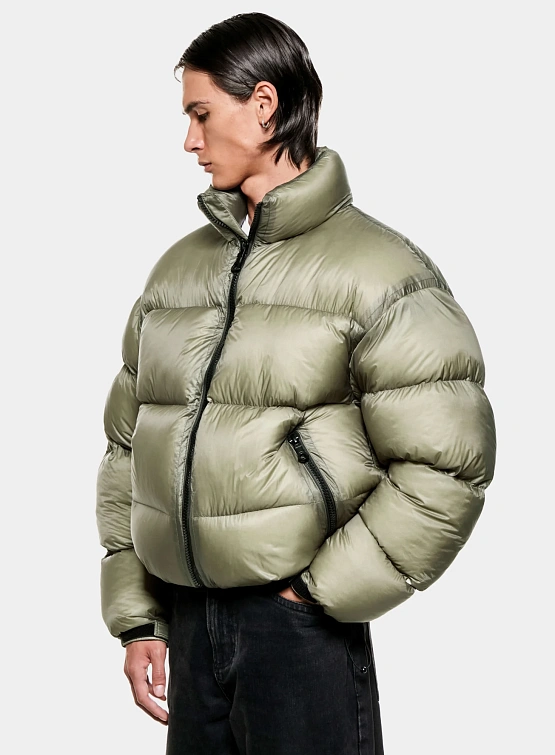 Пуховик MKI MIYUKI ZOKU Translucent Funnel Neck Bubble Sage