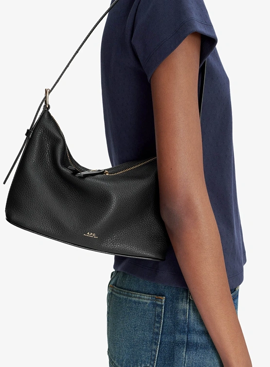 Сумка A.P.C. Vera Shoulder Grained Leather Noir