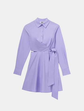 Платье MSGM Cotton Poplin Lilac