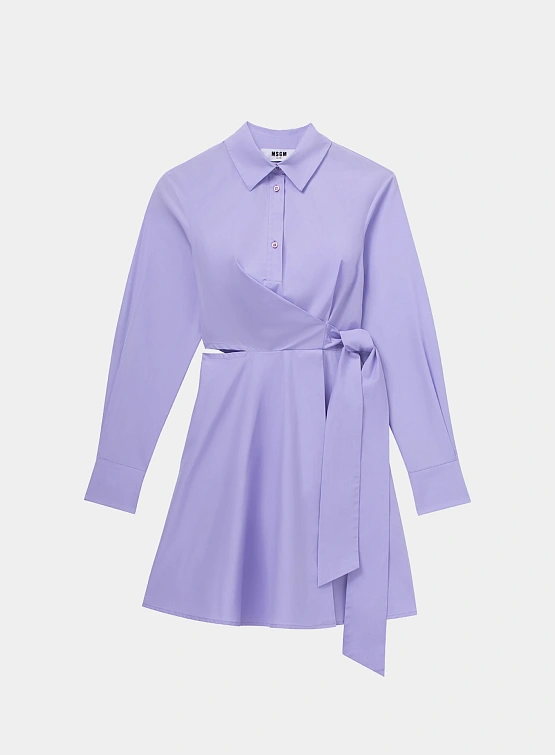 Платье MSGM Cotton Poplin Lilac
