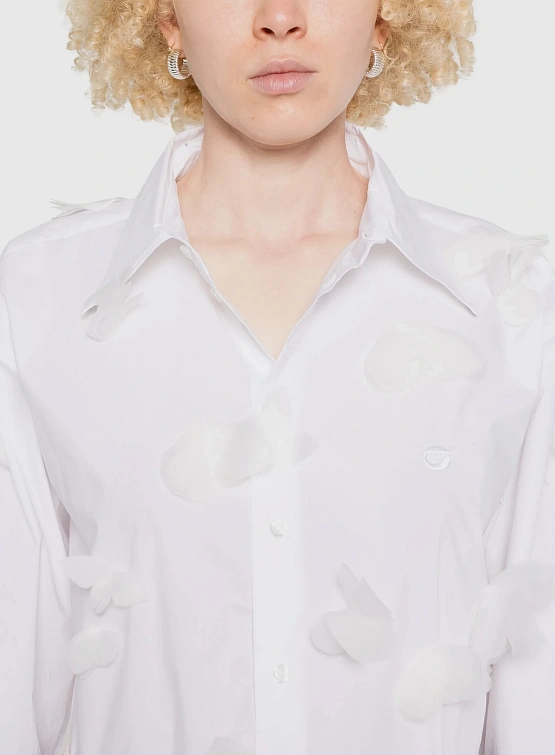 Женская блузка Coperni Organza Butterfly White